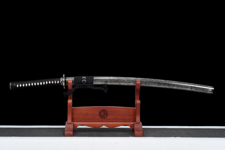 "Mystic Night Sky" Japanese T10 Steel Katana, Dragon Claw Hamon Handmade Sword (103cm Overall), Non-Sharpened Collectible Sword for Display & Gift