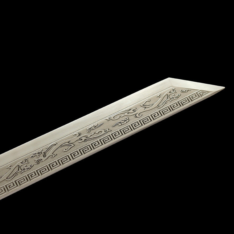 Black Gold Ancient Blade: Silver Soul" Neo-Chinese Katana | 1045 Steel with Special Treatment | Collector's Handcrafted Sword,Hand-forged katana