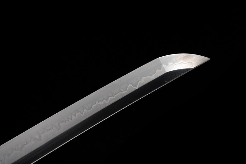 "Wandering Dragon" Japanese T10 Steel Samurai Sword, Hand-Carved Blade with Gold & Silver Inlaid Copper Fittings & Pearl Fish Skin Sheath (103cm Overall), Non-Sharpened Collectible Sword for Display & Gift, Includes Brocade Box