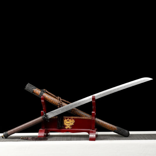 "Dreamweaver Embroidered Spring Sword" Chinese Blade | Hand-Forged Manganese Steel | Collector‘s Heritage Artwork