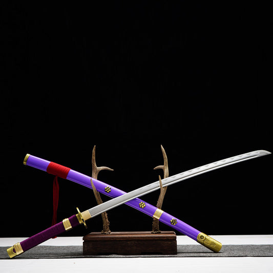 Enma Anime Katana - Popular Anime Demon Blade Inspired Collectible, Carbon Steel Construction, 105cm Overall with 72cm Edge