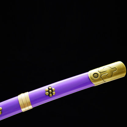 Enma Anime Katana - Popular Anime Demon Blade Inspired Collectible, Carbon Steel Construction, 105cm Overall with 72cm Edge