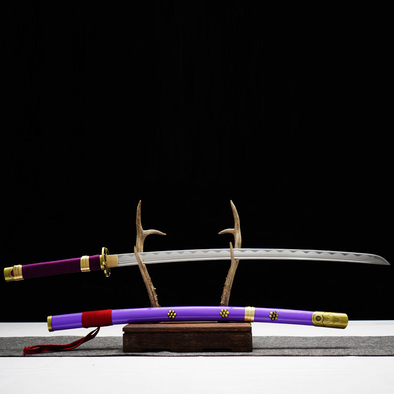 Enma Anime Katana - Popular Anime Demon Blade Inspired Collectible, Carbon Steel Construction, 105cm Overall with 72cm Edge