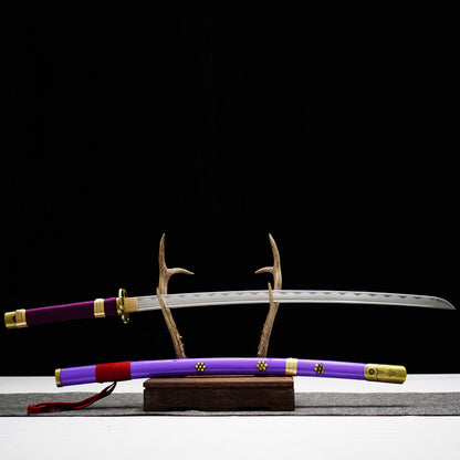 Enma Anime Katana - Popular Anime Demon Blade Inspired Collectible, Carbon Steel Construction, 105cm Overall with 72cm Edge