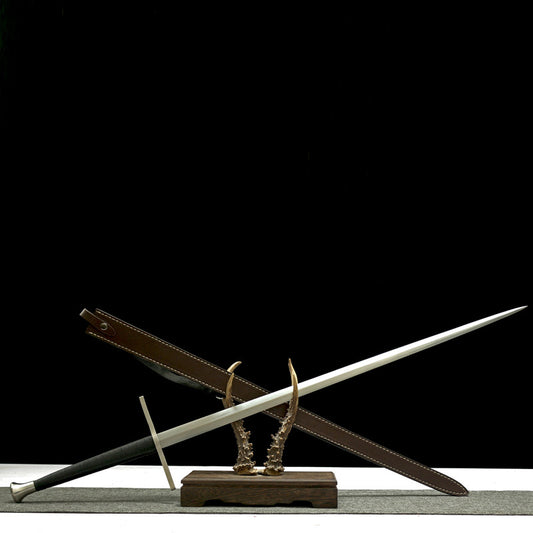 King Arthur Knight's European Sword - Legendary Style Longsword, 125cm Overall, Stainless Steel Fittings, High-Performance Blade for Display