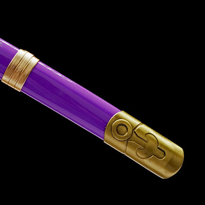 Purple Enma Style Anime Sword, 105cm 1045 Steel Blade Inspired by Classic Anime, Handcrafted Collectible for Display,Hand-forged katana