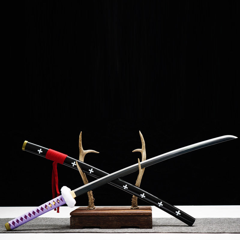Purple Doctor Anime Katana - Popular Series Inspired Collectible, 1045 Steel with Special Treatment, 105cm Overall & 1600g Weight,Hand-forged katana