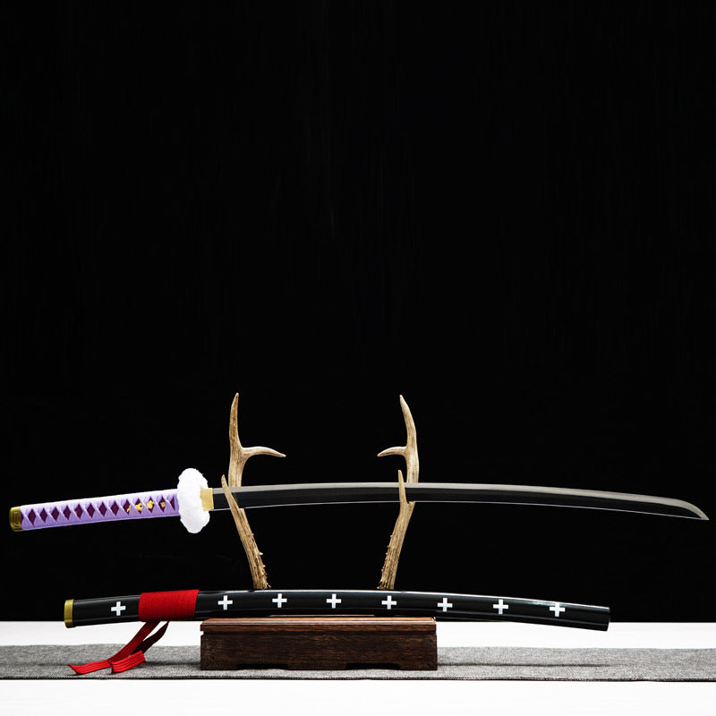 Purple Doctor Anime Katana - Popular Series Inspired Collectible, 1045 Steel with Special Treatment, 105cm Overall & 1600g Weight,Hand-forged katana