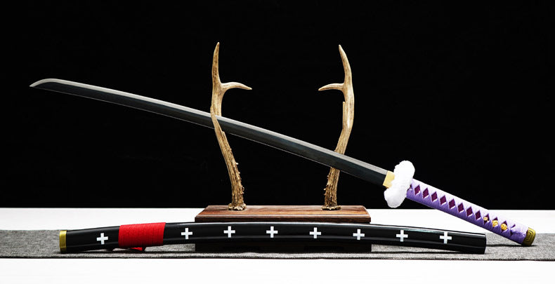 Purple Doctor Anime Katana - Popular Series Inspired Collectible, 1045 Steel with Special Treatment, 105cm Overall & 1600g Weight,Hand-forged katana