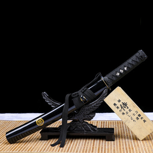 Drunken Cherry Blossom Dancer Wakizashi - Japanese Short Sword, High-Performance Manganese Steel with Combat Finish, Cherry Blossom Lacquered Saya